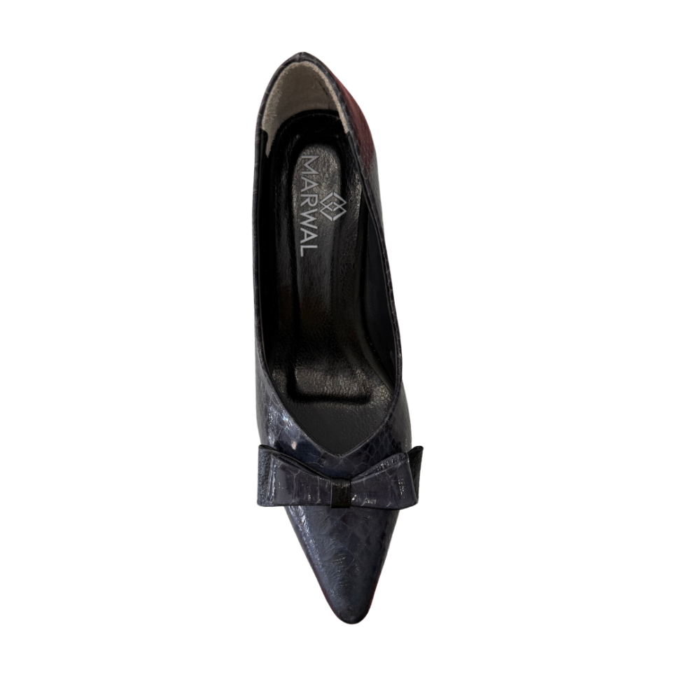 Scarpin Tacón cuadrado Pumz Azul Cascabel